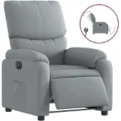 Syfax Poltrona Elettrica Reclinabile Grigio Chiaro in Tessuto