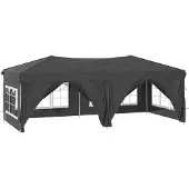 Syfax Tenda per Feste Pieghevole con Pareti Laterali Antracite 3x6 m