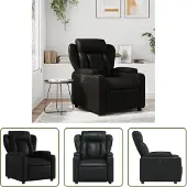 The Living Store Poltrona relax in ecopelle nera