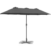 Syfax Ombrello da giardino 370 x 197 x 239 cm Poliestere e Alluminio