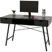 Mendler Scrivania HWC-E92, scrivania da ufficio per computer, struttura 3D 120x60xcm ~ nero