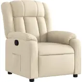 Syfax Poltrona reclinabile in tessuto color crema
