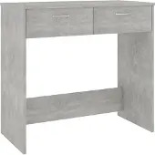 Syfax Scrivania Grigio Cemento 80x40x75 cm in Legno Multistrato