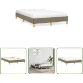 The Living Store struttura letto taupe 120x190 cm tessuto