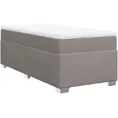 vidaXL Letto a molle con materasso Taupe 80x200 cm in tessuto
