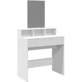 Syfax Toeletta con Specchio Bianco 80x41x144,5 cm