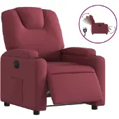 Syfax Poltrona Elettrica Reclinabile Rosso Vino in Tessuto