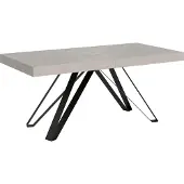 Ityhome - Tavolo allungabile 180/440x90 cm Terium cashmere gambe antracite