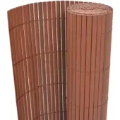 Syfax Recinzione da Giardino a Doppio Lato 110x400 cm Marrone