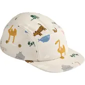 Liewood Kid's Rory Printed Cap Cappellino Bambini (55 cm, bianco)