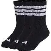 Adidas Kid's 3-Stripes Concept Crew 3-Pack Calze casual Bambini (19-21, nero)