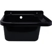 Adgo Lavabo per lavanderia e garage nero 50x34x21 cm