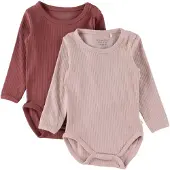Minymo Kid's Body L/S (2-Pack) Intimo Bambini (56, fuchsia)
