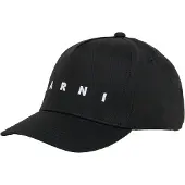 MARNI Cappello in twill di cotone con logo ricamato