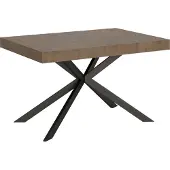 Ityhome - Tavolo allungabile 130/390x90 cm Plaker noce gambe antracite