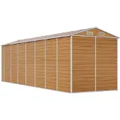 Syfax Capanno Giardino Marrone Chiaro 191x640x198cm Acciaio Zincato