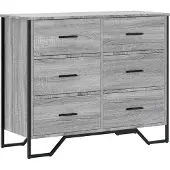 Syfax Cassettiera Grigio Sonoma 91x35,5x74,5 cm in Truciolato