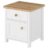 Mirjan 24 Comodino MABARUMA - bianco / rovere nash