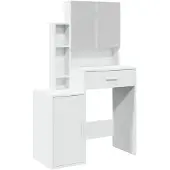 Syfax Toeletta con Armadietto Bianco 80x35x132 cm