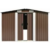Syfax Casetta da Giardino 257x392x181 cm in Metallo Marrone
