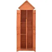 Syfax Capanno per Attrezzi in Legno 71x60x213 cm