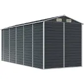 Syfax Capanno da Giardino Antracite 191x470x198 cm in Acciaio Zincato