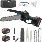 OEM Motosega, motore brushless, 2 batterie ad alta capacità, blu