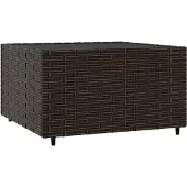 Syfax Tavolino Quadrato da Giardino Marrone 50x50x30cm in Polyrattan