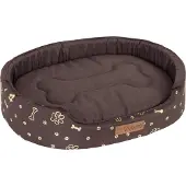 Welsti Letto ovale per cani e gatti, marrone L 68x55