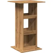Syfax Tavolo Bar Portaoggetti Rovere 60x60x102 cm Legno Multistrato