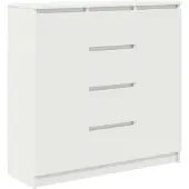 Syfax Credenza con Cassetti Bianco 100,5x35x98,5 cm Legno Multistrato