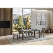 Itamoby - Tavolo allungabile 160/244x80 cm Linea cemento gambe antracite