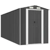 Syfax Capanno da Giardino Antracite 192x523x223 cm in Acciaio Zincato