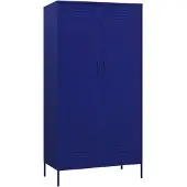 Syfax Armadio Blu Marino 90x50x180 cm in Acciaio