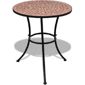Syfax Tavolo da Bistrot Terracotta 60 cm a Mosaico
