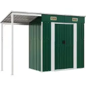 Syfax Capanno Giardino con Tetto Esteso Verde 277x107x181cm Acciaio