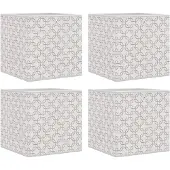 vidaXL Faltboxes 4 Stk. Pile Crema 32x32x32 cm