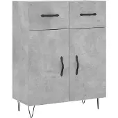 Syfax Credenza Grigio Cemento 69,5x34x90 cm in Legno Multistrato