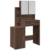 Syfax Toeletta con Armadietto Rovere Marrone 80x35x132 cm