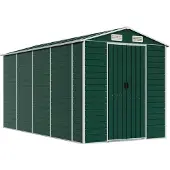 Syfax Capanno da Giardino Verde 191x385x198 cm in Acciaio Zincato