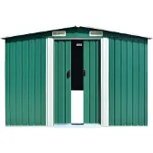 Syfax Casetta da Giardino 257x580x181 cm in Metallo Verde
