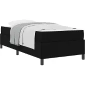Syfax Letto a molle Nero 100 x 200 cm Tessuto