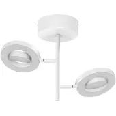 Ledvance Faretto da soffitto Saturn, a 2 luci, CCT, alto, bianco