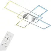 Briloner Roami Plafoniera LED, 104x71 cm, alluminio-cromo, CCT