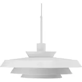 Dyberg Larsen Lampada a sospensione DL44, bianca, metallo, Ø 45 cm