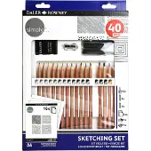 Daler Rowney Simply Sketching Pencils Set di matite artistiche 40 pezzi