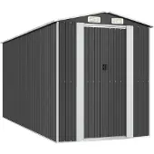 Syfax Capanno da Giardino Antracite 192x440x223 cm in Acciaio Zincato