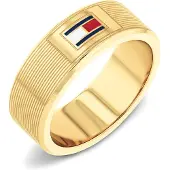 Tommy Hilfiger Stylish gold-plated steel Anello H-Link 2790686 - Circuit: 62 mm