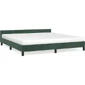Syfax Giroletto senza Materasso Verde Scuro 180x200 cm in Velluto