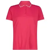 CMP Women's Polo Stretch Piquet Maglia polo Donna (44, fuchsia/rosso)